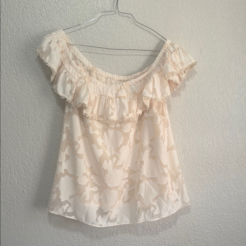 Elegant Cream Ruffle Top